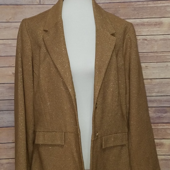 Old Navy Jackets & Blazers - NWT Old Navy Brown Lined Blazer with Gold Metalic
